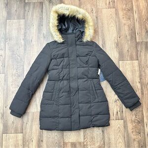 St John’s Bay Hooded Coat Jacket Women’s Size XS Black